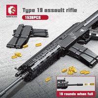 Thumbnail for Building Blocks Military MOC Heavy Duty SMG Combat Rifle Bricks Toy - 2