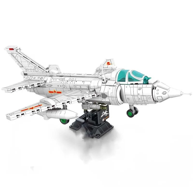 Building Blocks Military MOC Q-5 Striker Aircraft Jet Bricks Toys - 1