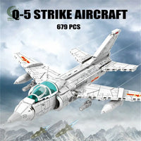 Thumbnail for Building Blocks Military MOC Q-5 Striker Aircraft Jet Bricks Toys - 2