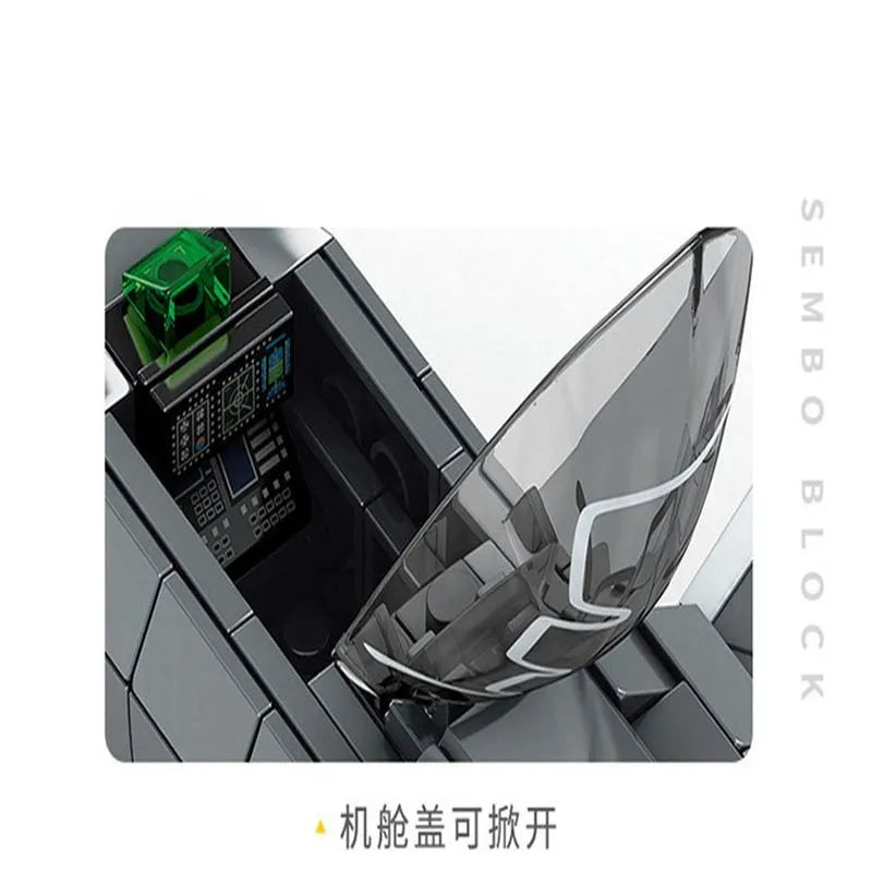 Building Blocks Military MOC Stealth Aircraft J-20 Fighter Jet Bricks Toy - 7
