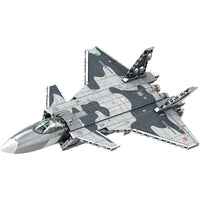 Thumbnail for Building Blocks Military MOC Stealth Aircraft J-20 Fighter Jet Bricks Toy - 1