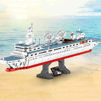 Thumbnail for Building Blocks Military Survey Vessel Sea Of Stars Research Ship Bricks Toy - 2