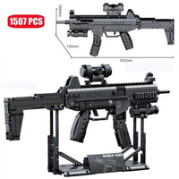 Thumbnail for Building Blocks Military Weapon MOC Heavy Duty Sniper Rifle Bricks Toy Construction Set Toys - 7