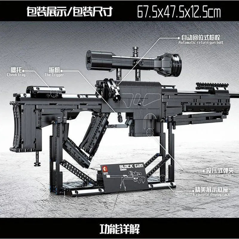 Building Blocks Military Weapon MOC Heavy Duty Sniper Rifle Bricks Toy Construction Set Toys - 6