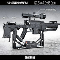 Thumbnail for Building Blocks Military Weapon MOC Heavy Duty Sniper Rifle Bricks Toy - 6