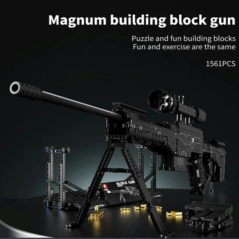 Building Blocks Military Weapon MOC Heavy Duty Sniper Rifle Bricks Toy Construction Set Toys - 2
