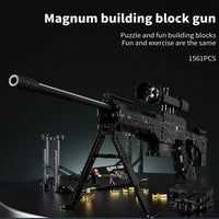 Thumbnail for Building Blocks Military Weapon MOC Heavy Duty Sniper Rifle Bricks Toy Construction Set Toys - 2