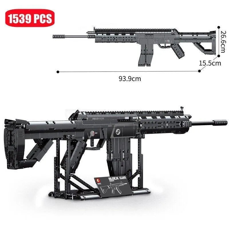 Building Blocks Military Weapon MOC Heavy Duty Sniper Rifle Bricks Toy - 8