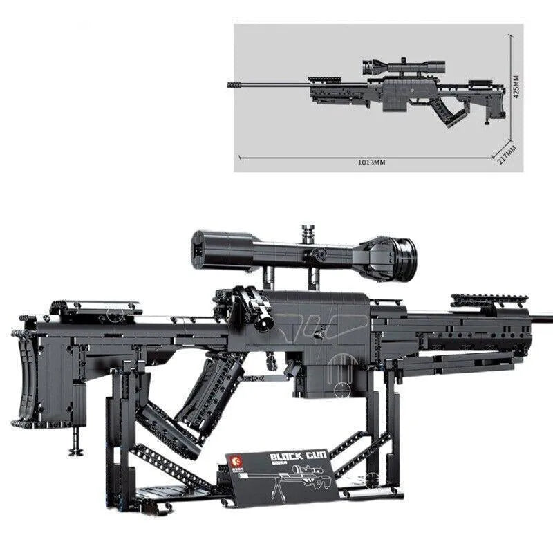 Building Blocks Military Weapon MOC Heavy Duty Sniper Rifle Bricks Toy - 1