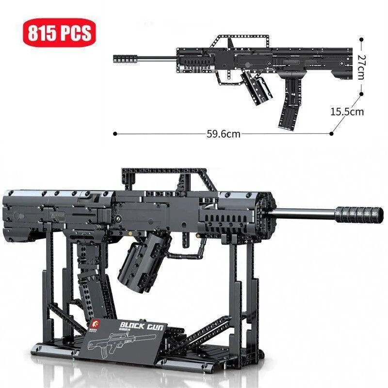 Building Blocks Military Weapon MOC Heavy Duty Sniper Rifle Bricks Toy Construction Set Toys - 9