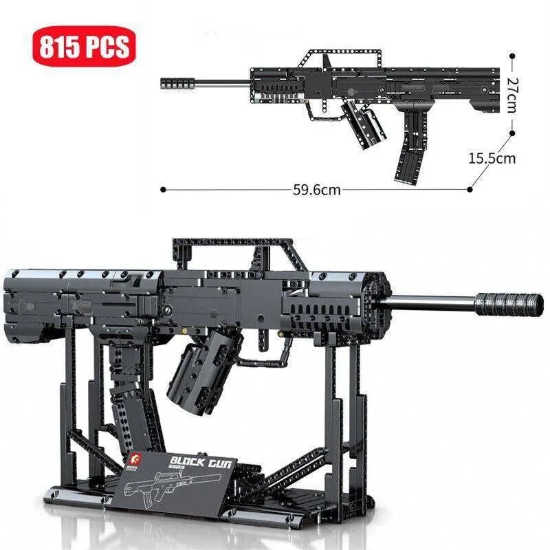 Building Blocks Military Weapon MOC Heavy Duty Sniper Rifle Bricks Toy - 9