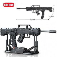 Thumbnail for Building Blocks Military Weapon MOC Heavy Duty Sniper Rifle Bricks Toy Construction Set Toys - 9