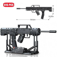 Thumbnail for Building Blocks Military Weapon MOC Heavy Duty Sniper Rifle Bricks Toy - 9