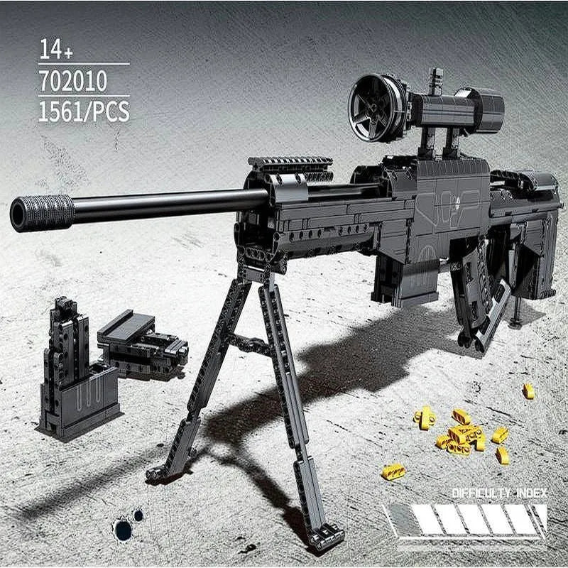 Building Blocks Military Weapon MOC Heavy Duty Sniper Rifle Bricks Toy Construction Set Toys - 3