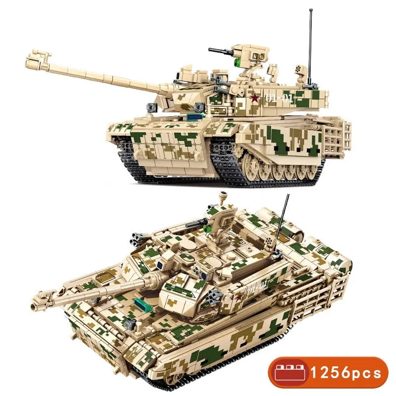 Building Blocks Military WW2 99A Main Battle Tank Bricks Toy - 11
