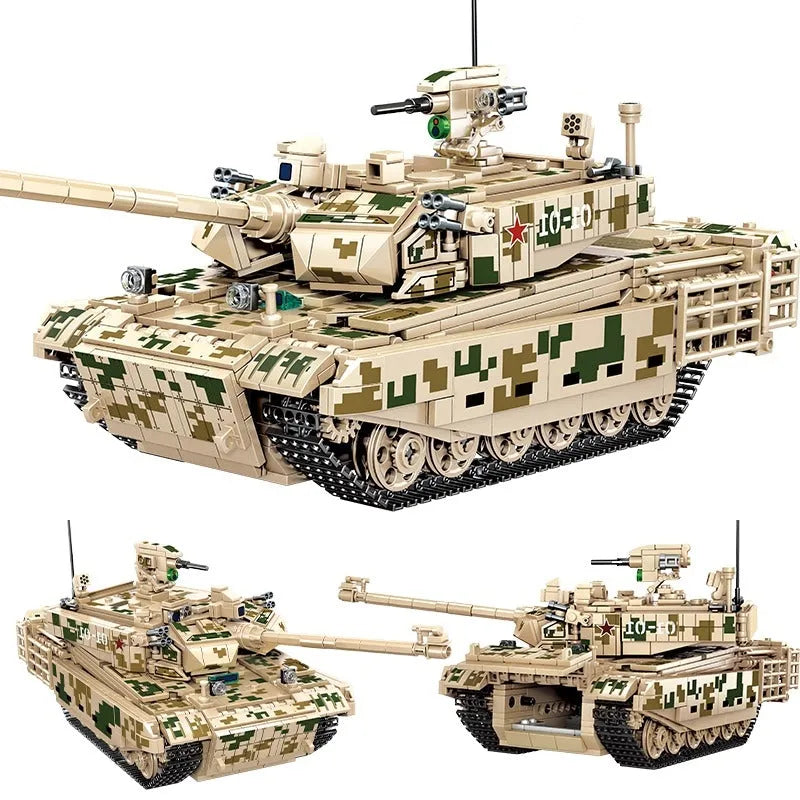 Building Blocks Military WW2 99A Main Battle Tank Bricks Toy - 1