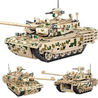 Thumbnail for Building Blocks Military WW2 99A Main Battle Tank Bricks Toy - 1