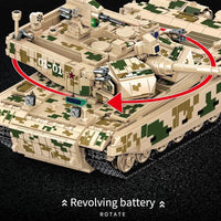 Thumbnail for Building Blocks Military WW2 99A Main Battle Tank Bricks Toy - 5
