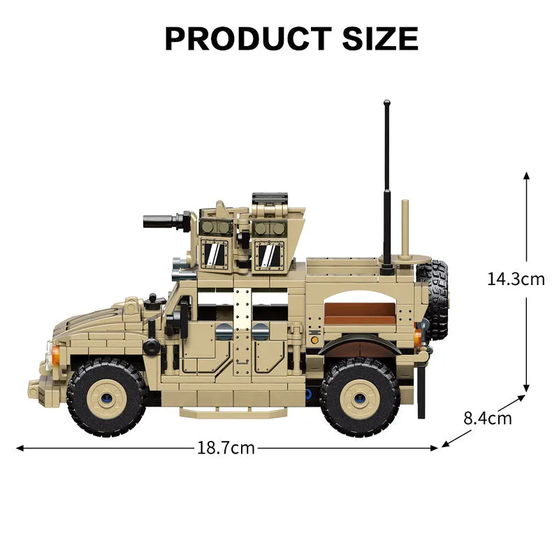 Building Blocks Military WW2 M-ATV Mine Resistant Armed SUV Bricks Toy - 5