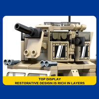 Thumbnail for Building Blocks Military WW2 M-ATV Mine Resistant Armed SUV Bricks Toy - 3