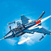 Thumbnail for Building Blocks Military WW2 MOC J-10 Fighter Jet Aircraft Bricks Kids Toys - 4