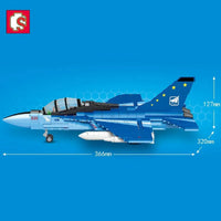 Thumbnail for Building Blocks Military WW2 MOC L-15 Fighter Jet Airplane Bricks Toy - 2