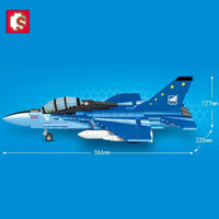 Thumbnail for Building Blocks Military WW2 MOC L - 15 Fighter Jet Airplane Bricks Toy - 2