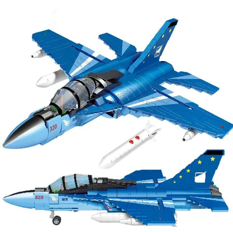 Military WW2 MOC L-15 Fighter Jet Building Blocks