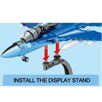 Thumbnail for Building Blocks Military WW2 MOC L-15 Fighter Jet Airplane Bricks Toy - 4