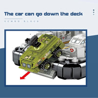 Thumbnail for Building Blocks Military WW2 NAVY Type 726 Hovercraft Bricks Toy - 4