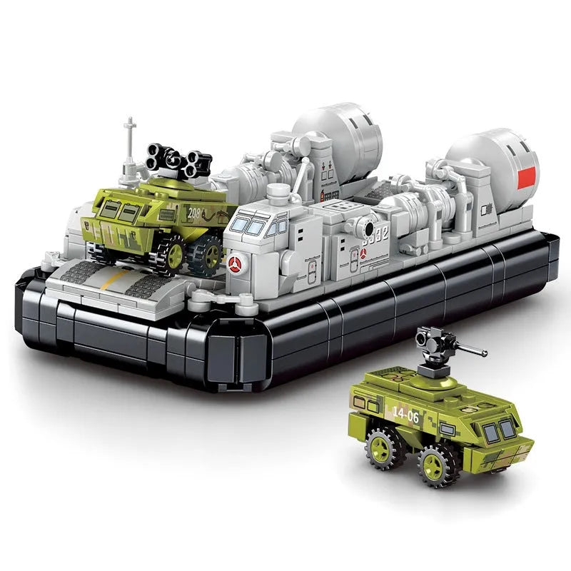 Building Blocks Military WW2 NAVY Type 726 Hovercraft Bricks Toy - 1