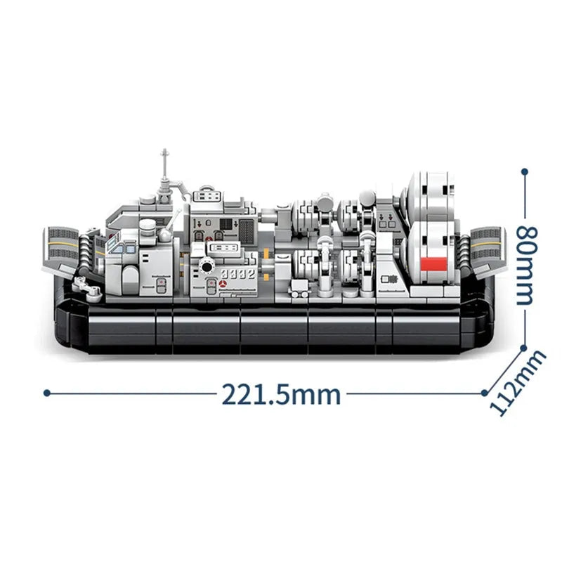 Building Blocks Military WW2 NAVY Type 726 Hovercraft Bricks Toy - 3