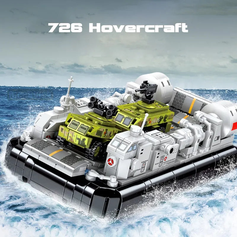 Building Blocks Military WW2 NAVY Type 726 Hovercraft Bricks Toy - 2