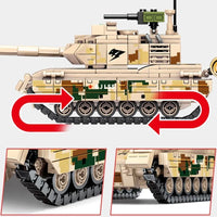 Thumbnail for Building Blocks Military WW2 Type 15 Light Battle Tank Bricks Toys - 6