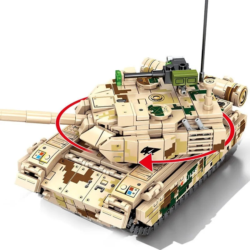 Building Blocks Military WW2 Type 15 Light Battle Tank Bricks Toys - 3