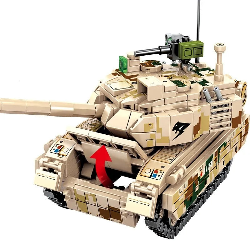 Building Blocks Military WW2 Type 15 Light Battle Tank Bricks Toys - 2
