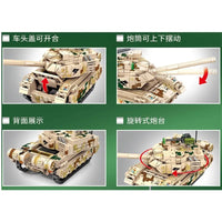 Thumbnail for Building Blocks Military WW2 Type 15 Light Battle Tank Bricks Toys Construction Set Toys - 5