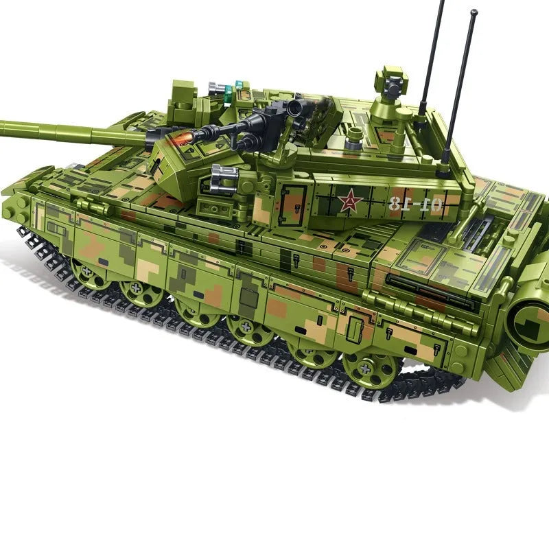 Building Blocks Military WW2 Type 99A MOC Main Battle Tank Bricks Toy - 2