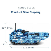 Thumbnail for Building Blocks Military WW2 ZTD-05 Infantry Assault Vehicle Bricks Toy - 9