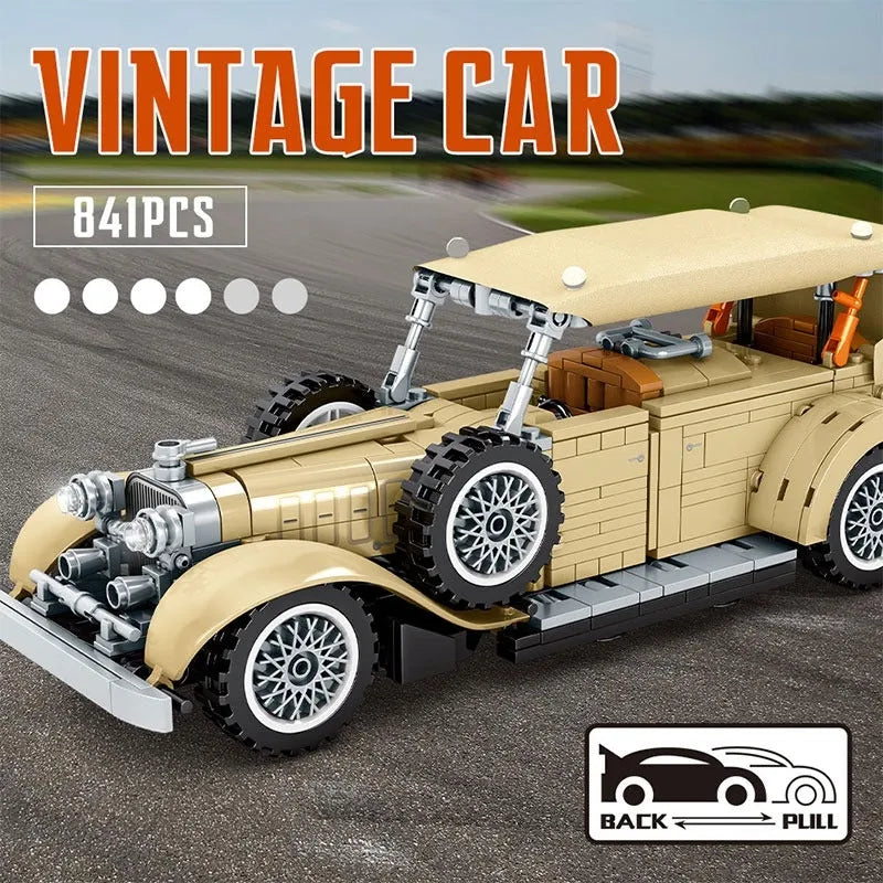 Building Blocks MOC 701900 Vintage Retro Classic Car Bricks Toys - 2