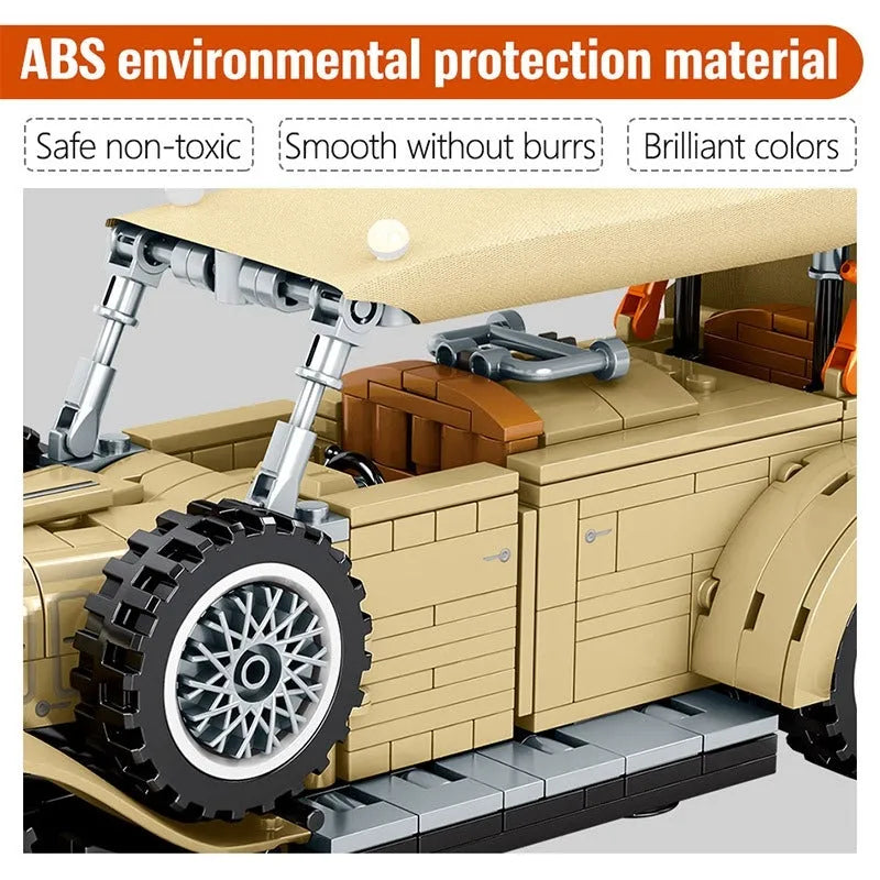 Vintage Retro Classic Car Building Blocks Toys MOC 701900