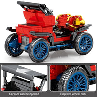 Thumbnail for Building Blocks MOC 705400 Vintage Classic Retro Car Bricks Toys - 3