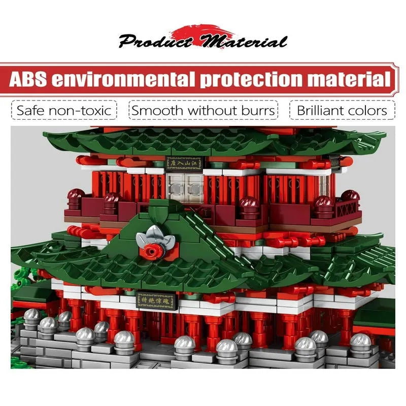 Building Blocks MOC Architecture Prince Pavilion House LED Bricks Toy Construction Set Toys - 10