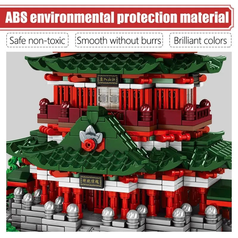 Building Blocks MOC Architecture Prince Pavilion House LED Bricks Toy Construction Set Toys - 8