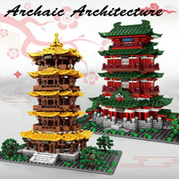 Thumbnail for Building Blocks MOC Architecture Prince Pavilion House LED Bricks Toy Construction Set Toys - 3