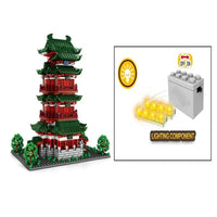 Thumbnail for Building Blocks MOC Architecture Prince Pavilion House LED Bricks Toy Construction Set Toys - 7