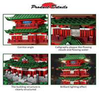Thumbnail for Building Blocks MOC Architecture Prince Pavilion House LED Bricks Toy Construction Set Toys - 5