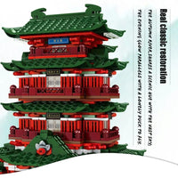 Thumbnail for Building Blocks MOC Architecture Prince Pavilion House LED Bricks Toy Construction Set Toys - 11