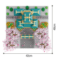 Thumbnail for Building Blocks MOC Cherry Blossom Season Tree House Bricks Toy - 6