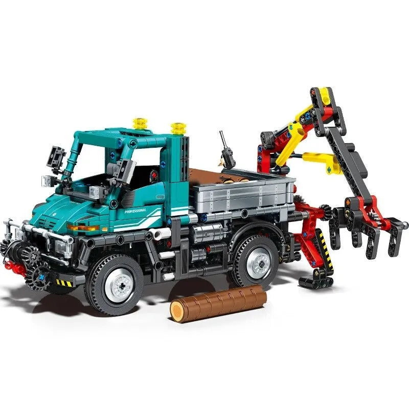 Building Blocks MOC City Off Road Engineering Crane Truck Bricks Toy Construction Set Toys - 1